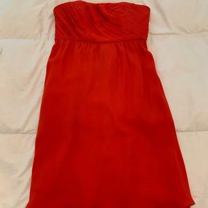 Alice + Olivia Strapless Red Dress